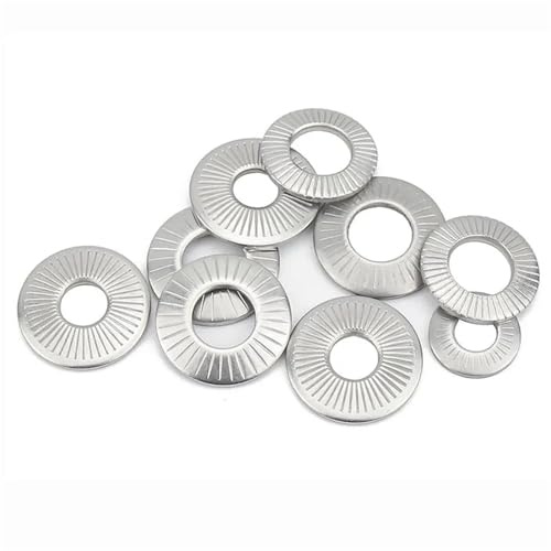Kit surtido de arandelas de seguridad dentadas de acero inoxidable 304, M3, M4 a M16, NFE25-511, 180 piezas