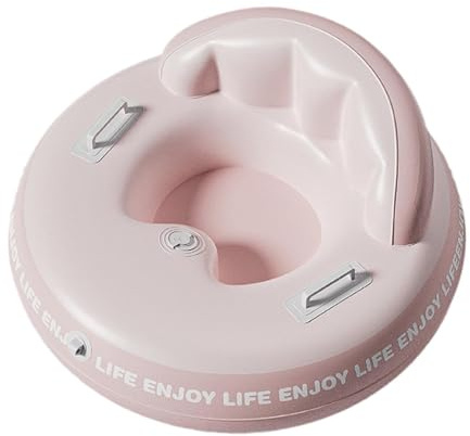 RNXRZANK Aufblasbarer Schneereifen Schlitten, Tragbar, für Outdoor Aktivitäten, Verstärkt, mit Griffen, für Kinder, Jugendliche, Familien Und Erwachsen, Rosa