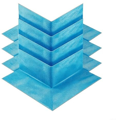 Membrana angolare impermeabile per doccia e vasca da bagno, guarnizione senza cuciture in polietilene con rivestimento in tessuto non tessuto, montaggio facile senza taglio, per ambienti umidi e bagni