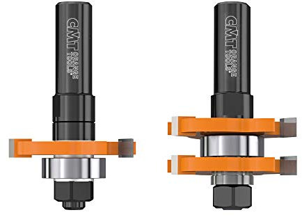 CMT 800.626.11 Lot de 2 rainures et languettes, tige de 1,27 cm, orange