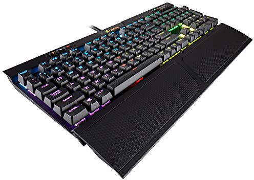 Corsair K70 RGB MK.2 Mechanical Gaming Keyboard - USB Passthrough & Media Controls - Linear & Quiet - Cherry MX Red - RGB LED Backlit (CH-9109010-NA)