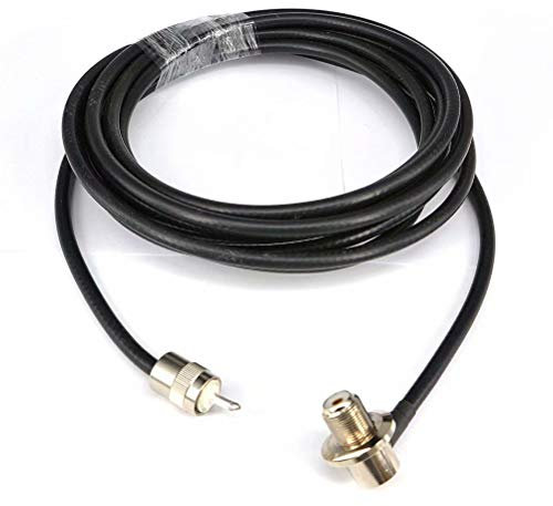YILIANDUO Antenna Cavo 5M PL259 a SO239 UHF Maschio a Femmina SYWV-50-5 Cavo Bassa Perdita HF VHF UHF Coassiale per Mobili Veicoli Autoradio Ham CB Radio Bidirezionale Mobile Radio