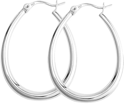 Grosse Creolen Ohrringe Damen Gold Silber 925 Große Minimalist Creolen | KISSPAT Grosse Creolen Ohrringe Damen Gold Silber 925 Große Gedrehte Geknotete Minimalist Leicht Hypoallergen Schmuck