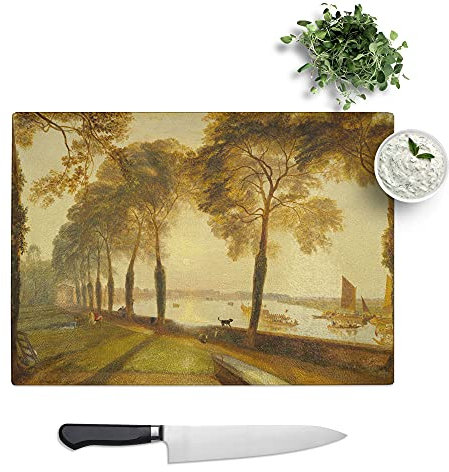 Mortlake Terrace by Joseph Mallord William Turner - Textured Chopping Board - Worktop Saver - Cutting Board - Heat Resistant, Shatterproof and Hygenic - 39 x 28.5 cm