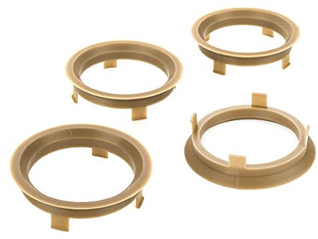 LST 4x Zentrierringe Distanzringe für Alufelgen Ø 52,1 mm - Ø 60,1 mm Ocker
