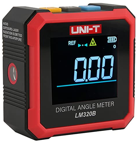UNI-T Digital Angle Meter Electronic Level and Angle Gauge Digital Inclinometer with Magnetic Base and LCD Screen,Li-ion Battery with Type-C Charging Port(LM320B)
