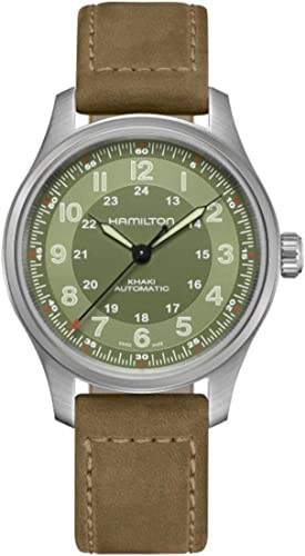 Hamilton Herrenuhr Automatik Khaki Field Titanium Auto Hellgrün H70545560