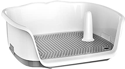 MACIMO Pet Dog Toilet Puppy Vasino Orinatoio Vassoio di addestramento Cani di plastica Animali Domestici WC Toilette Pulizia Vasino (Color : Grey)