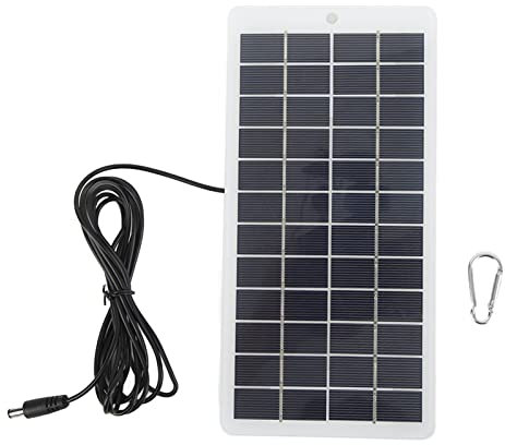 Dilwe Solarpanel, Polykristallines Silizium-Solarpanel, Hocheffizientes Modul, PV-Strom, Wetterbeständige Solarladezelle mit Gleichstromschnittstelle für Ampel