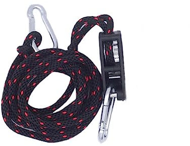 OFFSCH Verstellbare Led Pflanzenlampen Aufhängung Lifting Rope Mit Kunststoff Umlenkrolle Und Metall Ratschenhaken Für Seillänge Robust Und Rostfrei Geeignet Für Gewächshaus Und Zeltbeleu