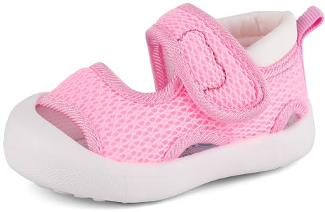 Cheerful Mario 0-3 Ans été Sandales Bebe Fille Garçon Chaussures Bebe Premier Pas Antidérapant Rose 20.5 EU