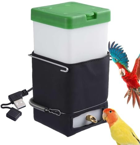 Animal Water Dispenser - Hamster Sipper Bottle, Pet Drinking Station | 1L Tiny Animal Drink Dispenser with USB Power Cord, Small r0dent Water Dispenser, Portable Stand for Small Pets Dogs