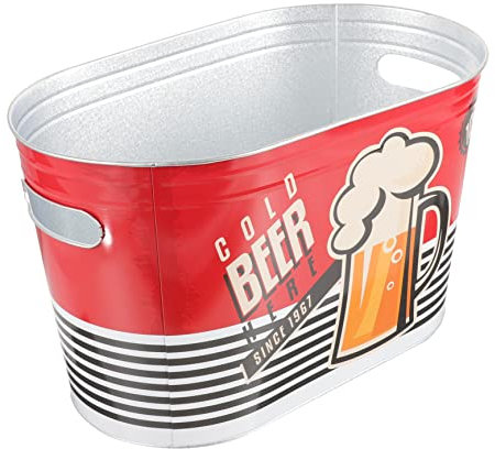 Ciieeo Drinks Eiskübel Für Bier Und Champagner Ovaler Metalleimer Mit Ergonomischem Griff Für Partys Bars Und Outdoor-veranstaltungen Große Kapazität Für Eiswürfel