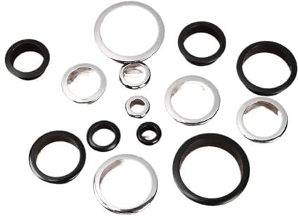 ERQIAO Computer Scrivania Cavi Passacavi Filo Copertura del Foro Armadio Vent Anello Decorativo Cavo Uscita Porta Mobili Hardware Scrivania Organizzatore (Nero-60mm)