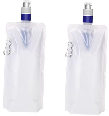 Kisangel 2 Stück Outdoor-wassersack Flasche Wasserbehälter Im Freien Tragbarer Wasserfilter Camping Wasserfilterbeutel Tanklos Wasserreiniger Wiederverwendbar Pumpe System Sport Transparent