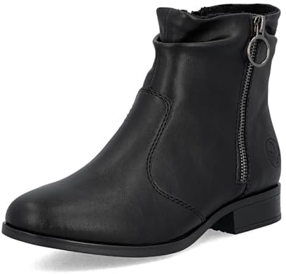 Rieker Damen Klassische Stiefeletten 77041, Frauen Stiefeletten, lose Einlage,uebergangsstiefel,Boots,Stiefel,Bootee,schwarz (00),43 EU / 9 UK