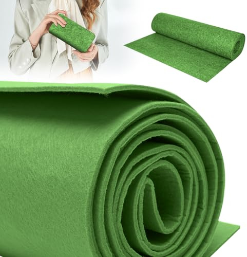 Filzrolle Filzstoff 40cm x 250cm Meterware,3mm Stark,Filzmatte,Filz für DIY Aufbewahrungstasche Patchwork Nähen Filz zum Basteln Handwerken Dekoration Fruchtgrün