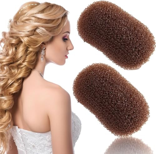 2 mechones de pelo, relleno para el cabello, relleno para peinados, accesorios para el cabello, accesorios para volúmenes, accesorios para el cabello, accesorios para el pelo para mujeres y niñas