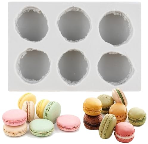 Sijiangmold 3D Macaron Hamburger Silicone Moulds Macaron Fondant Mould for Cake Decoration Chocolate Cupcake Topper Candy Polymer Clay Gum Paste
