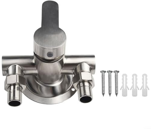 Rubinetto miscelatore doccia resistente alle alte temperature, design fissato al muro per acqua calda e fredda efficiente