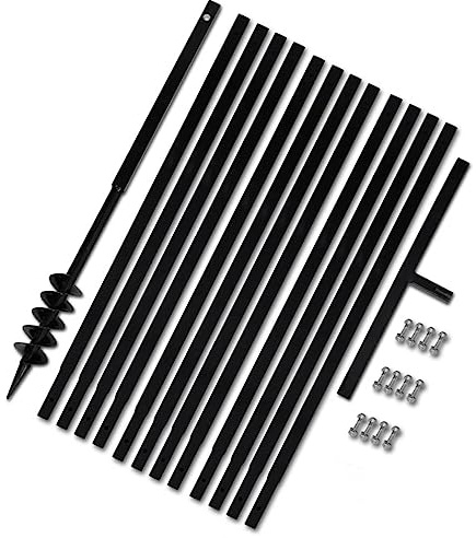 Generisch Handerdbohrer Rasenlüfter 2 In 1 Erdlochbohrer, Abziehbar Sie Garten Auger Bohrer Bit,Erdlochbohrer Zum Löcher Graben, Für Bäume, Grabungswerkzeug Zum Pflanzen-Schwarz 80 mm||9 m