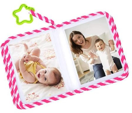 Sucritude Livre Photo En Tissu Pour Bébé | Souvenir Album Souple | Livre Tissu Mémoire Garçons Filles Famille Nouveaux Parents