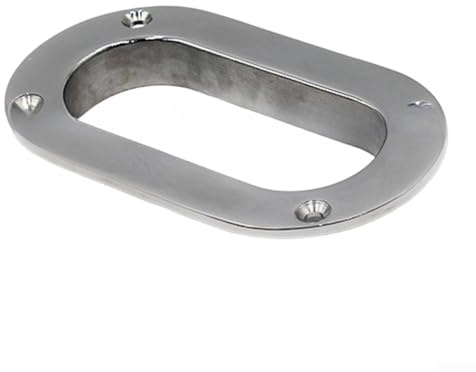 Passacavo ovale per ancoraggi per barche in acciaio inossidabile 316 con fori guida per cavi 95 x 38 mm e 175 x 75 mm (95 x 38 mm)