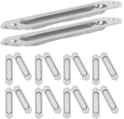 Zerodeko Tiradores Empotrados para Armarios y Cajones de Cocina, Acero Inoxidable, Tamaño Mediano, 20 Piezas, Tirador Oculto Rectangular para Puertas Correderas y Muebles,