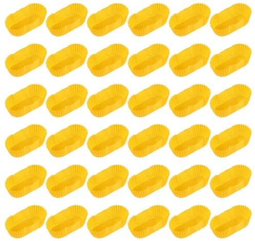 IMIKEYA Set 2000 Pirottini di Carta Rettangolari per Dolci da Forno, Resistenti ad Alta Temperatura, Multiuso per Compleanni e Feste, Carta Gialla di Qualità