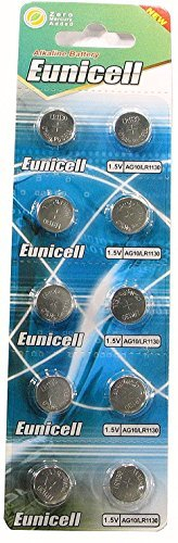 Lot de 10 Piles Bouton AG13/LR44/L1154/357/A76/SR44/G13