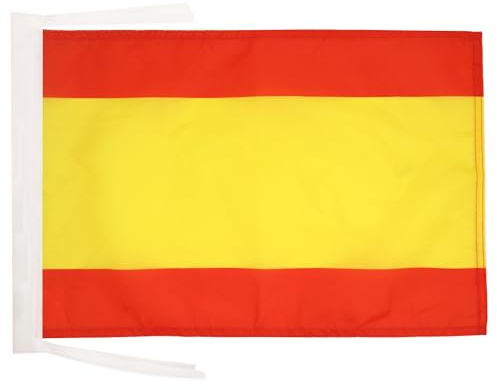 AZ FLAG Flagge Spanien ohne Wappen 45x30 cm Polyester 100D Kordeln | Für innen und außen Spanische dekorative Flagge España sin armas doppelte Nähte und verstärkte Kanten mit Schnüre