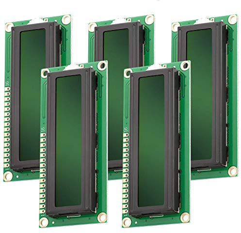 AZDelivery 5 x HD44780 1602 LCD Modul Display 2x16 Zeichen mit grünem Hintergrund und schwarzen Zeichen kompatibel mit Arduino und Raspberry Pi inklusive E-Book!