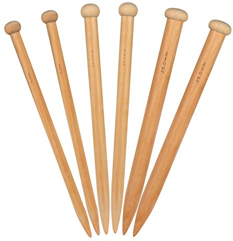 Coopay Set di ferri da maglia grandi da 15mm e 20mm, aghi grossi per filati spessi, coperte, sciarpe e progetti a maglia