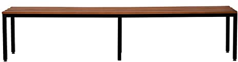 Schrank & Stuhl Sitzbank | Garderobenbank freistehend, 200 cm breit, Schwarz/Buche