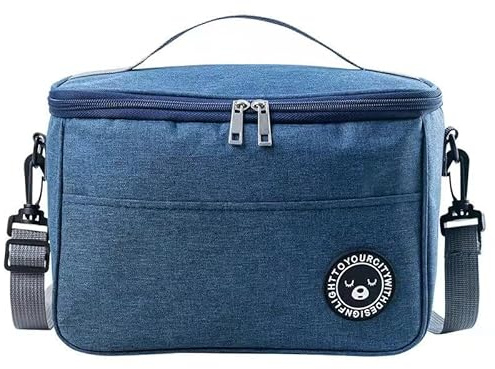 12.7L Large Family Picnic Cooler Bag Thermal Lunch Bag Cooling Bag for Work Beach Picnic Camping Keep Food Warm or Cold Insulated Cooling bag for Camping,BBQ,Family,Car and Outdoor Activities (blue)