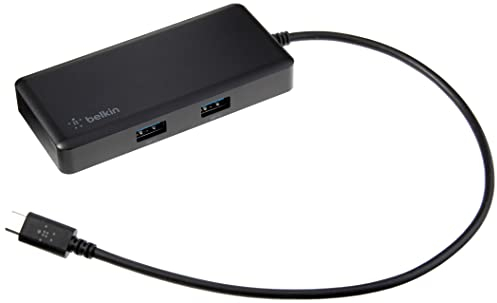 Belkin 5 in 1 Multiport Hub Adapter Optimized for Chromebook with 4K 60hz HDMI Port, USB Type C 86W Power Delivery, Gigabit Ethernet, 2 USB A 3.1 Gen 1 and Small, Portable, Compact Size
