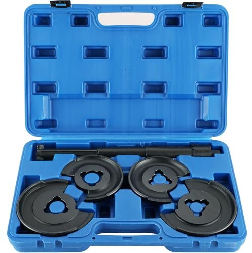 DASBET Suspension Coil Spring Compressor Set 5PCS Front Rear Axle Telescopic Repair Tool Kit Compatible with Mercedes Benz (Black)