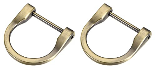 METALLIXITY 2Stk Hufeisen D-Ring 29mm U-Form Schnallen für Auto Schlüssel Taschen Hellbronze