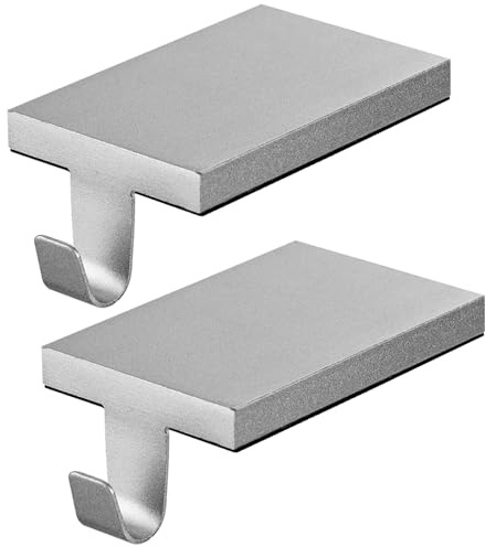 ARCHCRTC Weihnachtsstrumpfhalter aus Metall, Kaminsims, Weihnachtsstrumpf, hängende Haken, robuster Kaminstrumpf Halter für Regal, Kamin, Treppe, Weihnachten, Party-Dekoration (2, Silber)