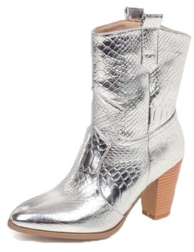 ERICAT Boot For Womenshort Boots For Women Uk Retro Embossed Leather Boots Autumn and Winter Pointed Fashion Boots Ladies
