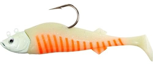 FLADEN Conrad Deep Water Jig – gummifisk 300 g, 390, 480 g gummishad buttbete (300 g, lumi orange tiger)