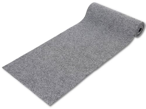 Tappeto passatoia corsia Cucina Ingresso Oscar Largo 50 cm. Materiale Antisfilo e Fondo in Gomma Antiscivolo - Grigio, 280 cm.