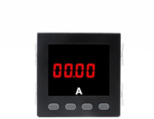 NURII Misuratore di Pannello amperometro monofase/trifase da 96 * 96 * 78MM con Display Digitale Ampere Quadrato con CT da 100A 150A 200A(Single Phase)