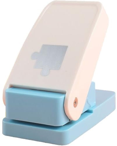 Tsffae 1pc Puzzle Puncher Handwerk Locher Scrapbooking Papier Schneiden Jigsaw Puzzle Cutter Für Grußkarte DIY Alben Kunst (gelegentliche Farbe)
