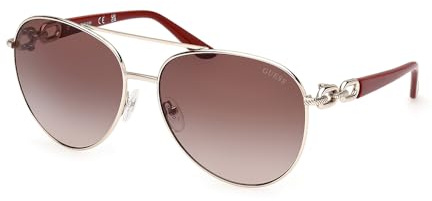 GUESS GU0015832F61 Occhiali da sole da donna in metallo dorato pilota con protezione UV