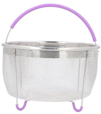Sunicon Steamer Basket, Mesh Steaming Basket Stainless Steel Strainer and Insert for 6 qt quart Instant Pots Accessories, with Handle, fits IP Insta Pots, Instapot