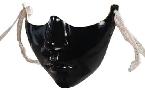 RETUOLWAG Masque de bal masqué pour Halloween, bouche des yeux pour femmes et hommes, demi-visage pour carnavals, Halloween