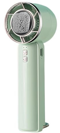 Ventilateur portable rechargeable, 15,8 x 3,1 x 2,8 cm, 2000 mAh, design puissant et silencieux, souffleur de circulation d'air à 5 vitesses, idéal pour les , les voyages, le camping, blanc