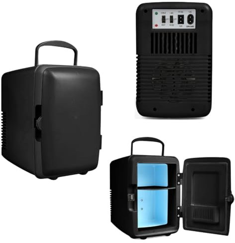 4L Mini Fridge & Warmer – Portable 2-in-1 Cooler and Heater with Handle & Removable Shelf – AC/DC Power for Home, Office, Car, Camping – Chills 13-18°C Below Ambient, Warms to 50-65°C