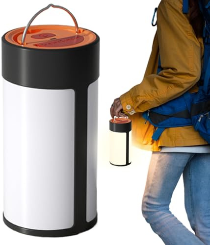 Sghtil Faroles de camping, lámpara solar recargable para senderismo – Impermeable IPX5 con iluminación de emergencia para senderismo, viajes, jardín y tormentas